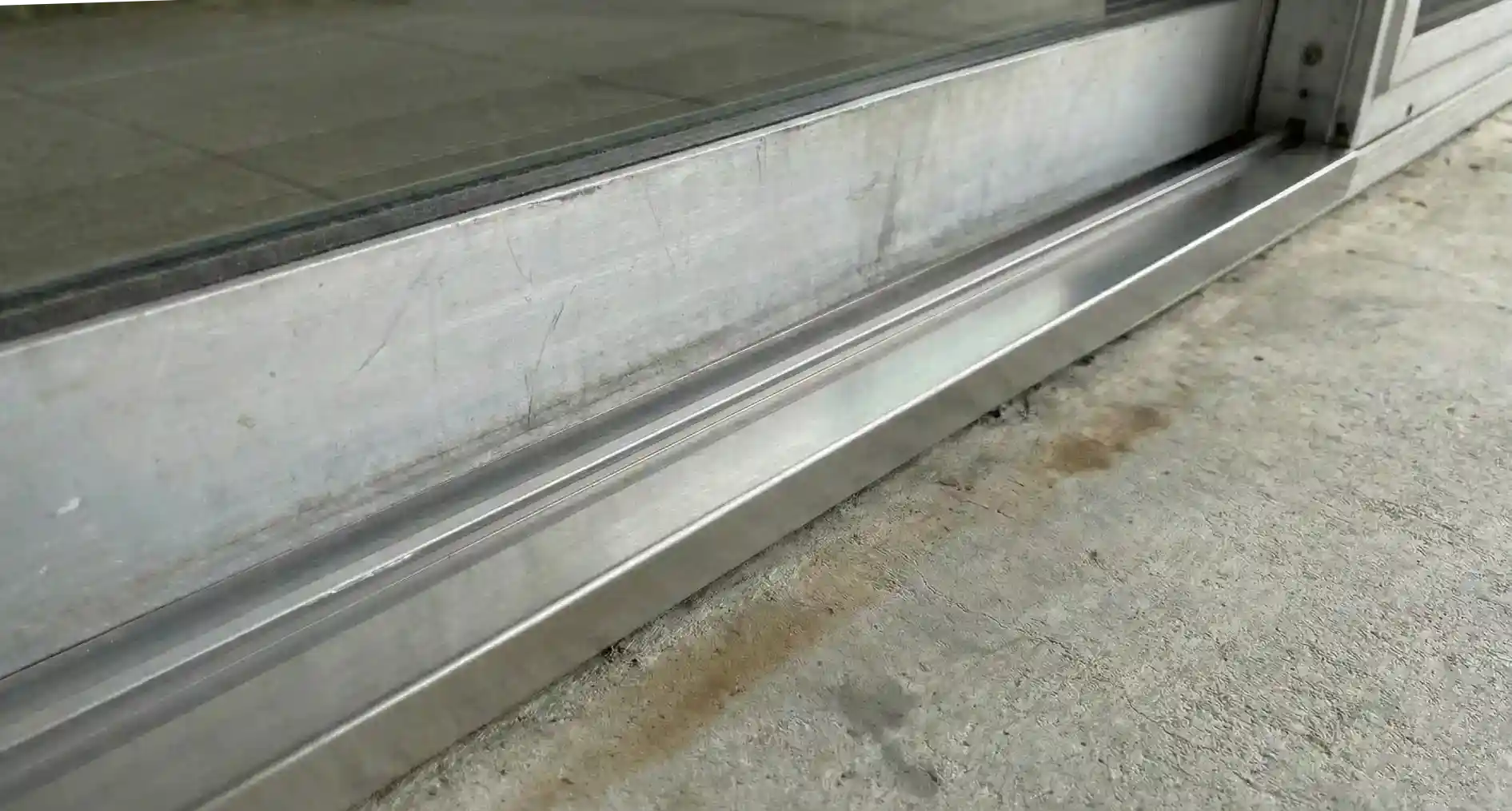 A Misaligned Sliding Door a track - After fixing