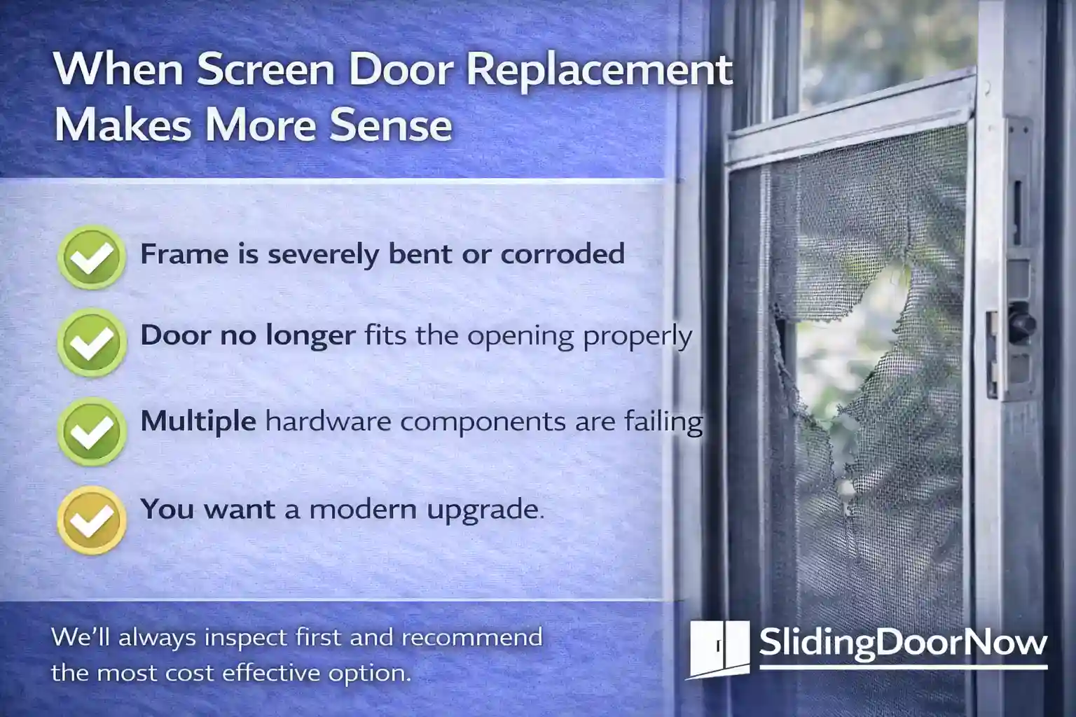 When Screen Door Replacement Makes More Sense in Phoenix Metro Different?