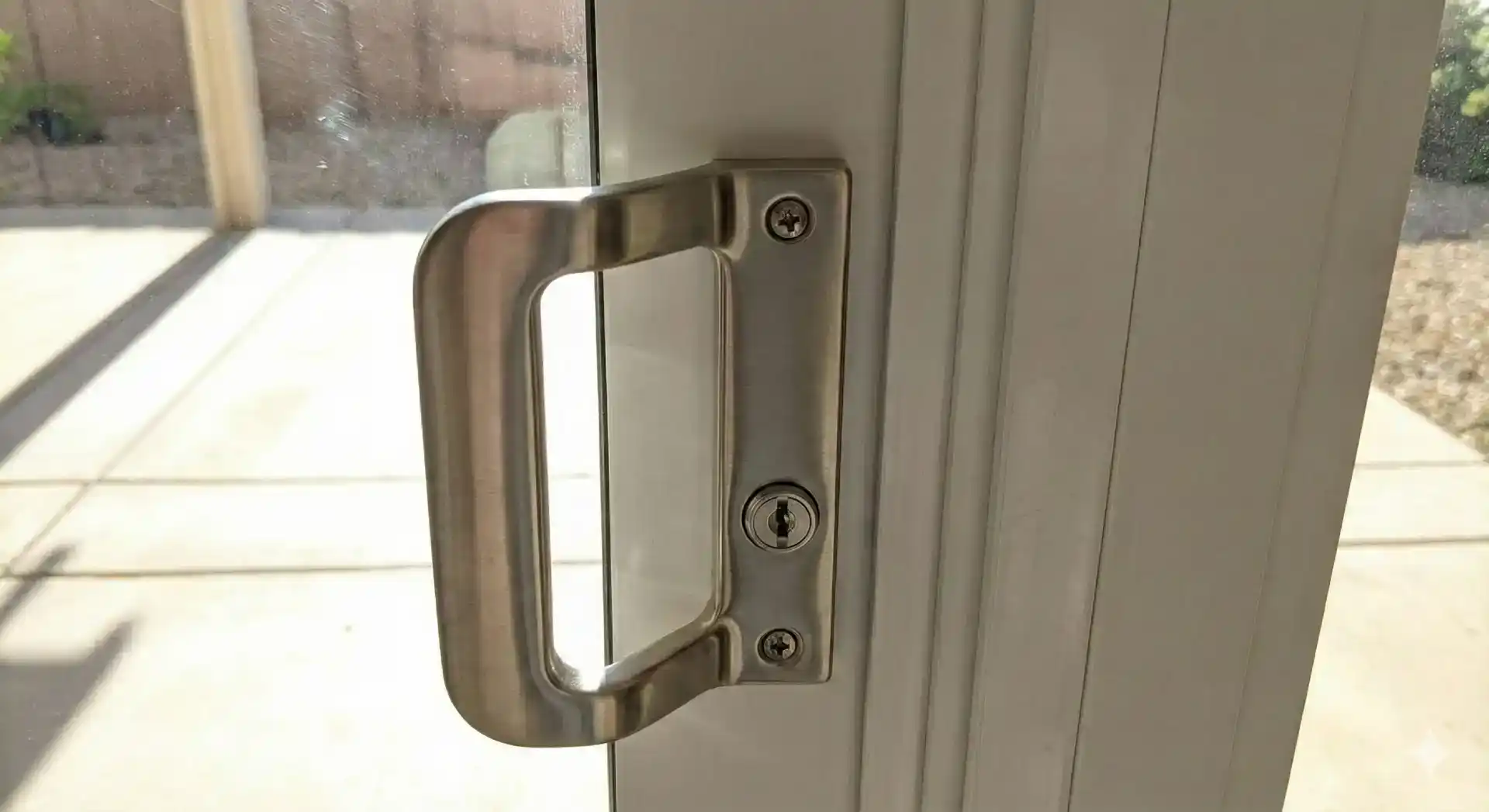 A Misaligned Sliding Door a track - After fixing